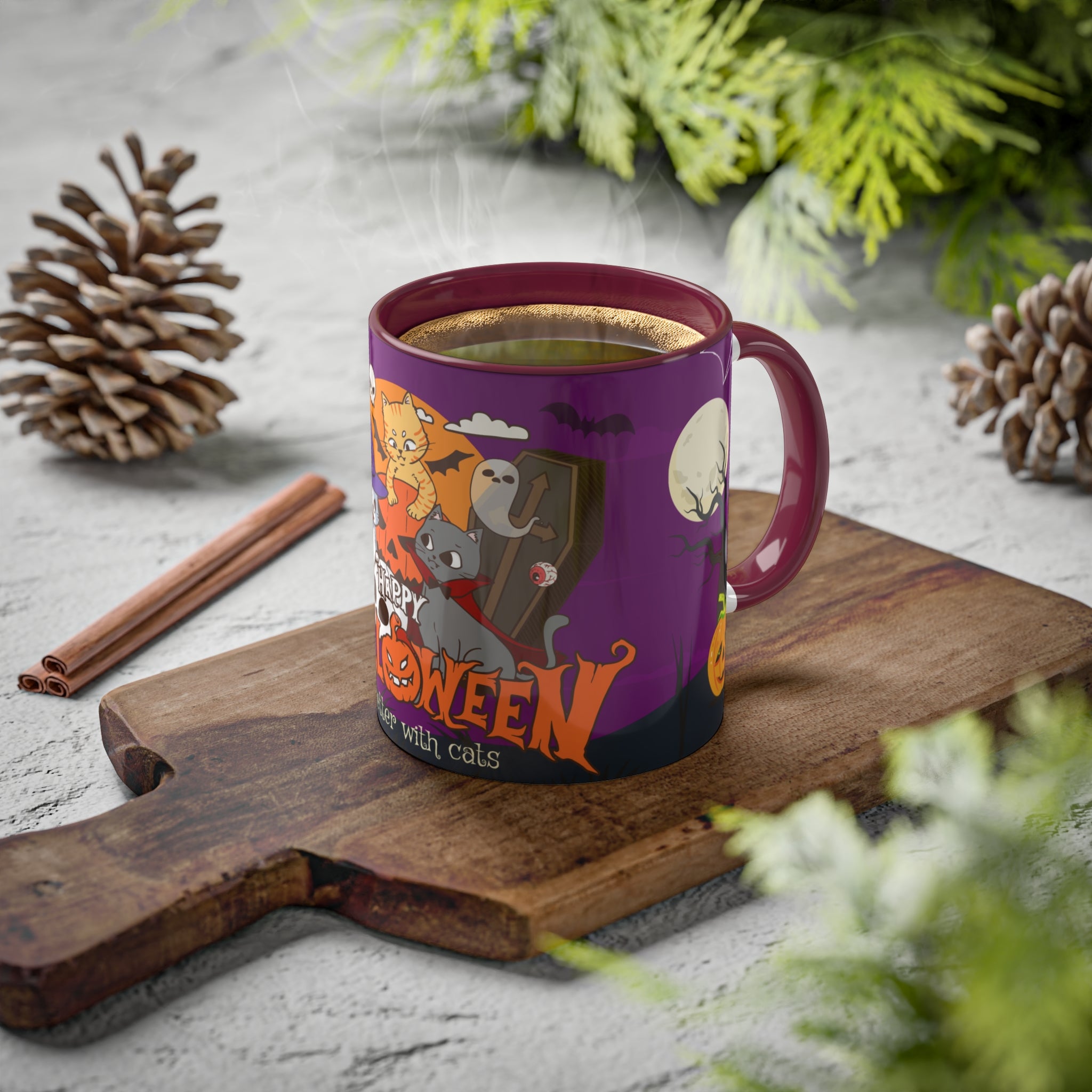 Happy Halloween is Better with Cats | Colorful Mugs
